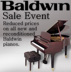 Baldwin Sale - Reduced prices on all new and reconditioned Baldwin Pianos